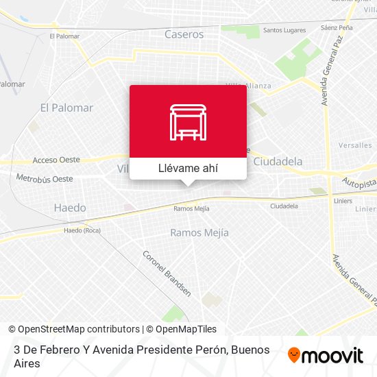 Mapa de 3 De Febrero Y Avenida Presidente Perón
