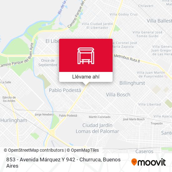Mapa de 853 - Avenida Márquez Y 942 - Churruca
