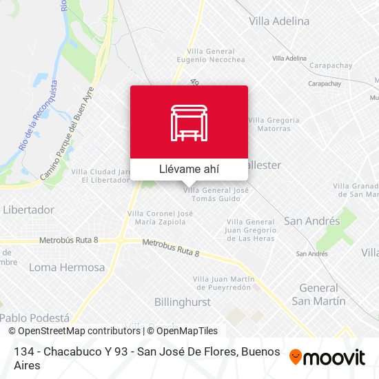 Mapa de 134 - Chacabuco Y 93 - San José De Flores