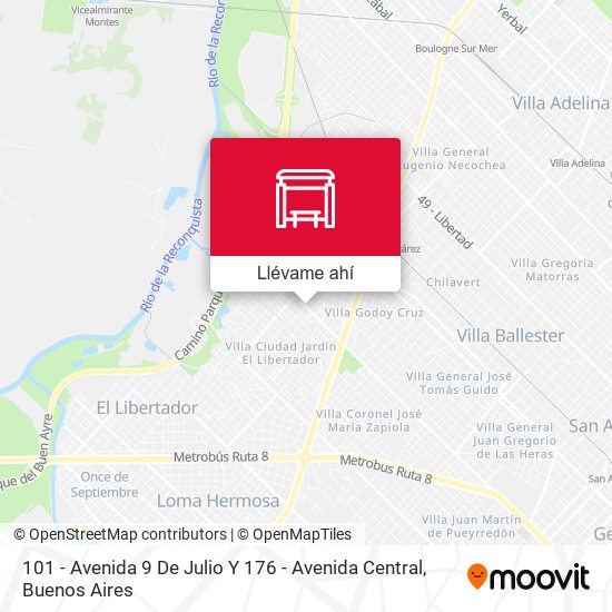 Mapa de 101 - Avenida 9 De Julio Y 176 - Avenida Central