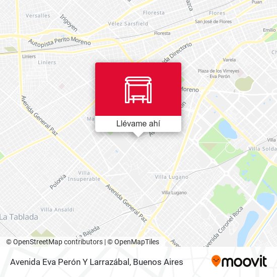 Mapa de Avenida Eva Perón Y Larrazábal