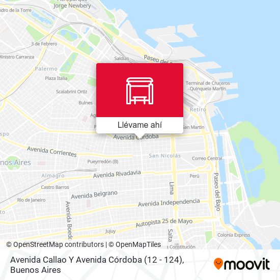 Mapa de Avenida Callao Y Avenida Córdoba (12 - 124)