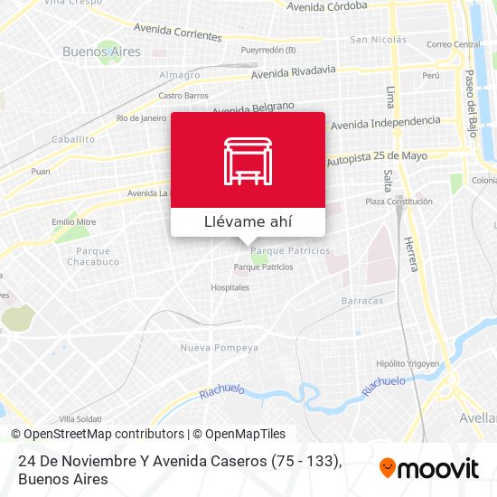 Mapa de 24 De Noviembre Y Avenida Caseros (75 - 133)