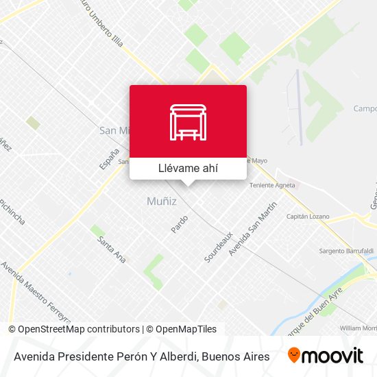 Mapa de Avenida Presidente Perón Y Alberdi