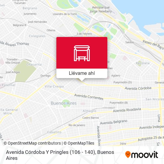 Mapa de Avenida Córdoba Y Pringles (106 - 140)