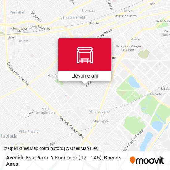 Mapa de Avenida Eva Perón Y Fonrouge (97 - 145)