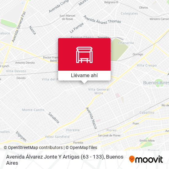 Mapa de Avenida Álvarez Jonte Y Artigas (63 - 133)