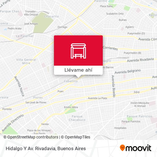 Mapa de Hidalgo Y Av. Rivadavia