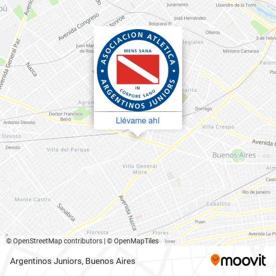 Mapa de Argentinos Juniors