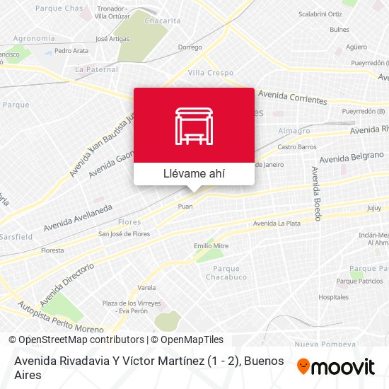 Mapa de Avenida Rivadavia Y Víctor Martínez (1 - 2)