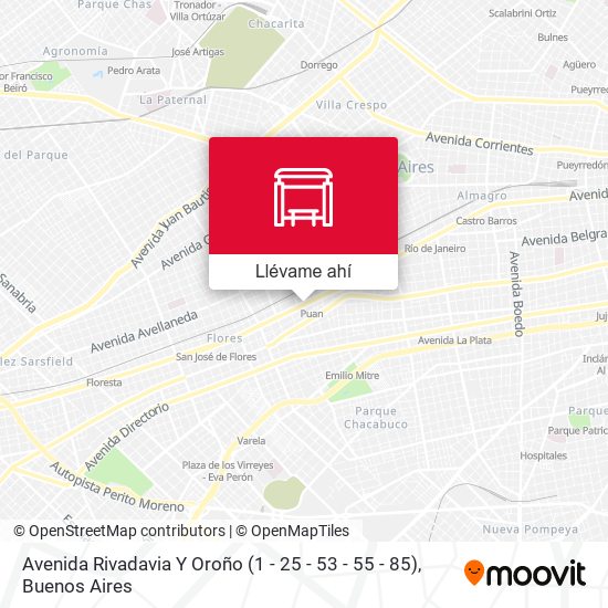 Mapa de Avenida Rivadavia Y Oroño (1 - 25 - 53 - 55 - 85)