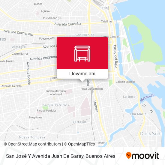 Mapa de San José Y Avenida Juan De Garay