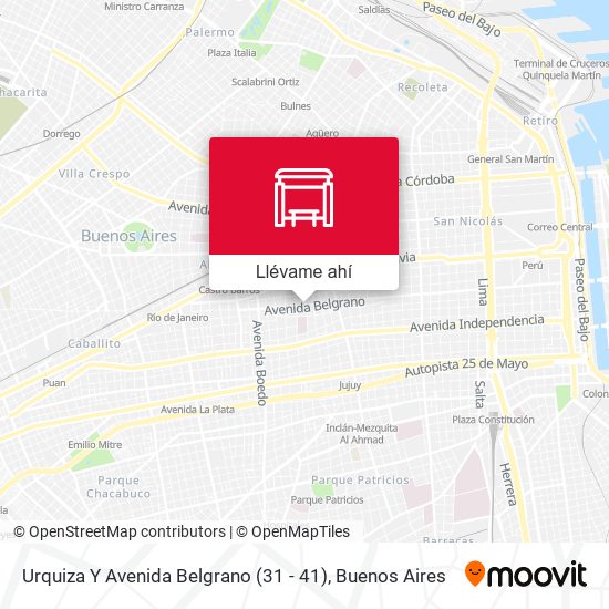 Mapa de Urquiza Y Avenida Belgrano (31 - 41)