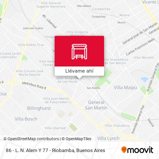 Mapa de 86 - L. N. Alem Y 77 - Riobamba
