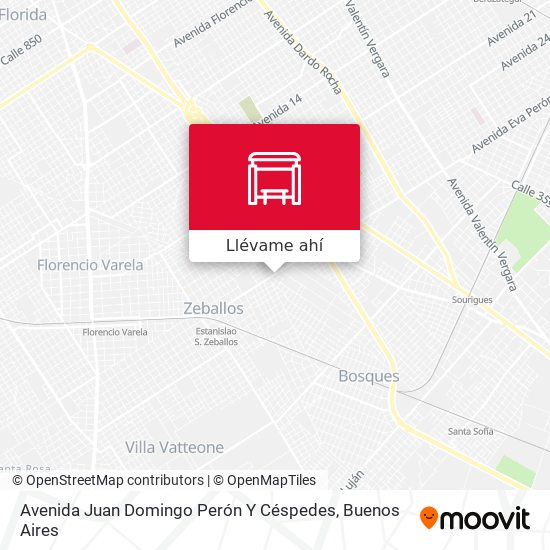Mapa de Avenida Juan Domingo Perón Y Céspedes