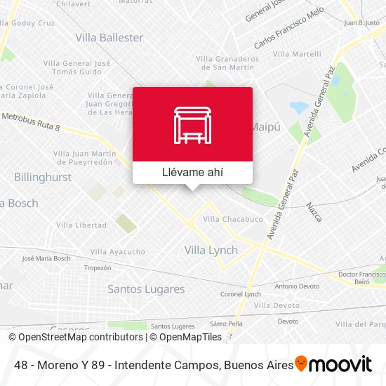Mapa de 48 - Moreno Y 89 - Intendente Campos