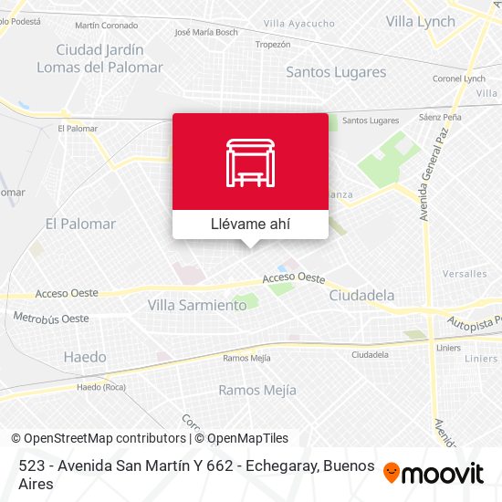 Mapa de 523 - Avenida San Martín Y 662 - Echegaray