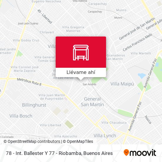 Mapa de 78 - Int. Ballester Y 77 - Riobamba
