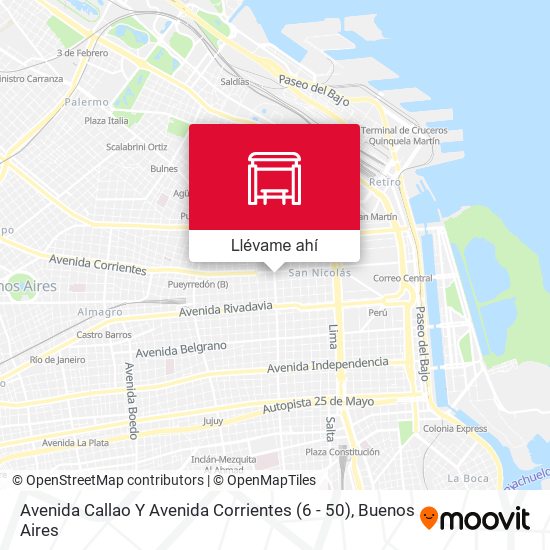 Mapa de Avenida Callao Y Avenida Corrientes (6 - 50)