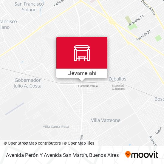 Mapa de Avenida Perón Y Avenida San Martín