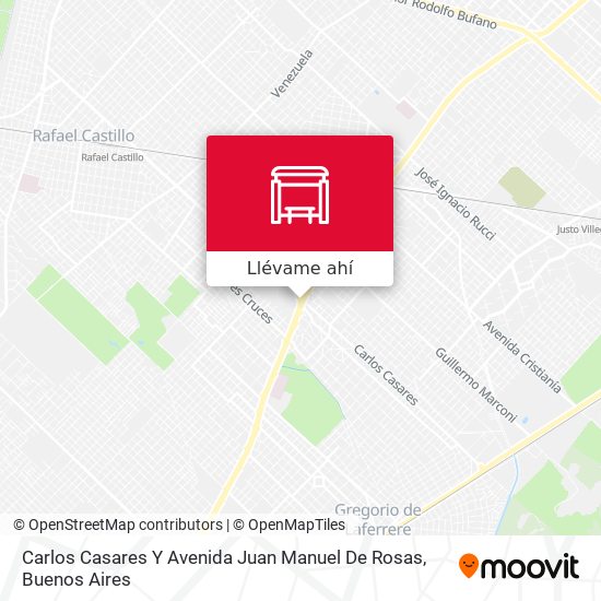 Mapa de Carlos Casares Y Avenida Juan Manuel De Rosas