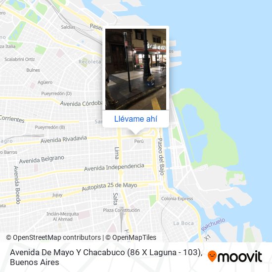 Mapa de Avenida De Mayo Y Chacabuco (86 X Laguna - 103)
