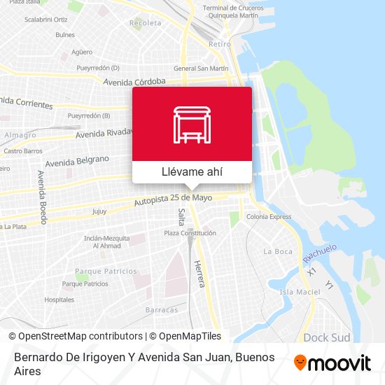 Mapa de Bernardo De Irigoyen Y Avenida San Juan