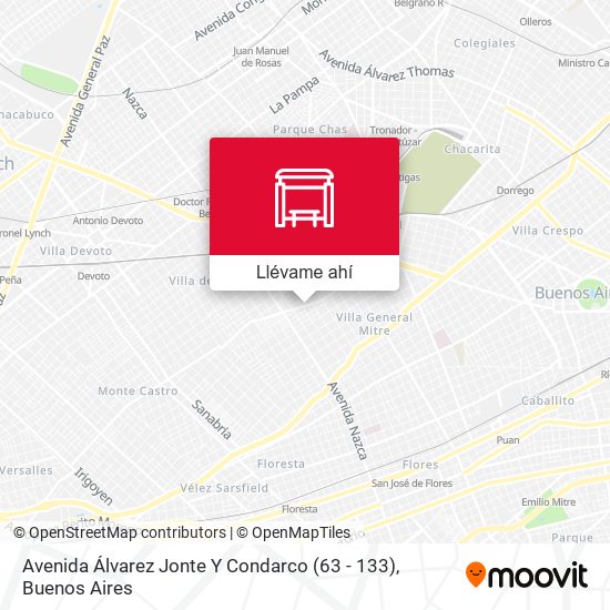 Mapa de Avenida Álvarez Jonte Y Condarco (63 - 133)