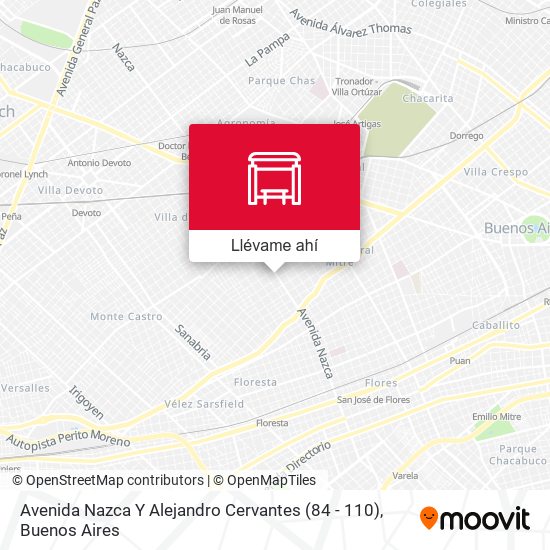 Mapa de Avenida Nazca Y Alejandro Cervantes (84 - 110)