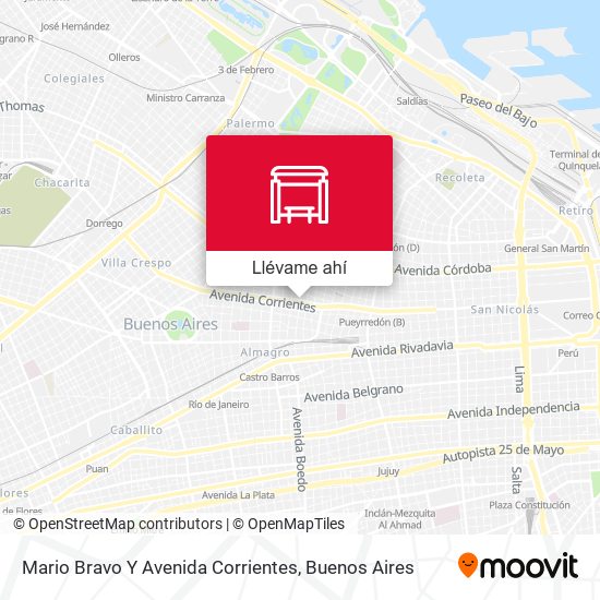 Mapa de Mario Bravo Y Avenida Corrientes
