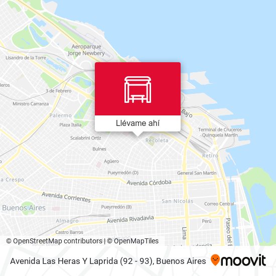 Mapa de Avenida Las Heras Y Laprida (92 - 93)