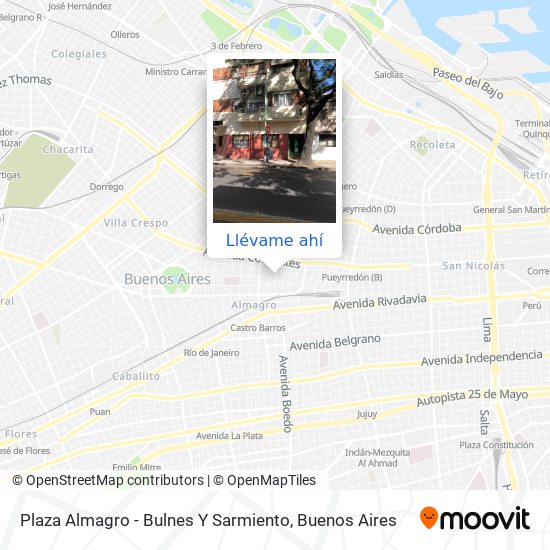 Mapa de Plaza Almagro - Bulnes Y  Sarmiento