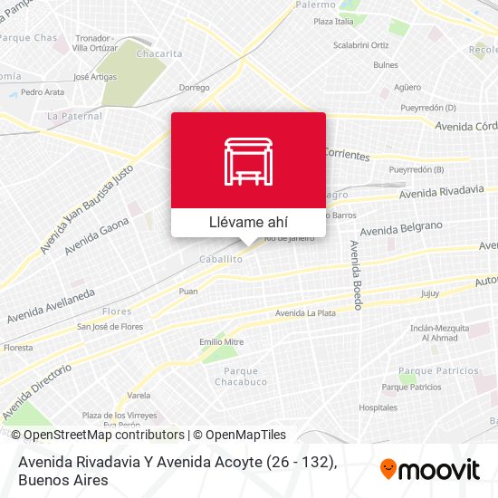 Mapa de Avenida Rivadavia Y Avenida Acoyte (26 - 132)