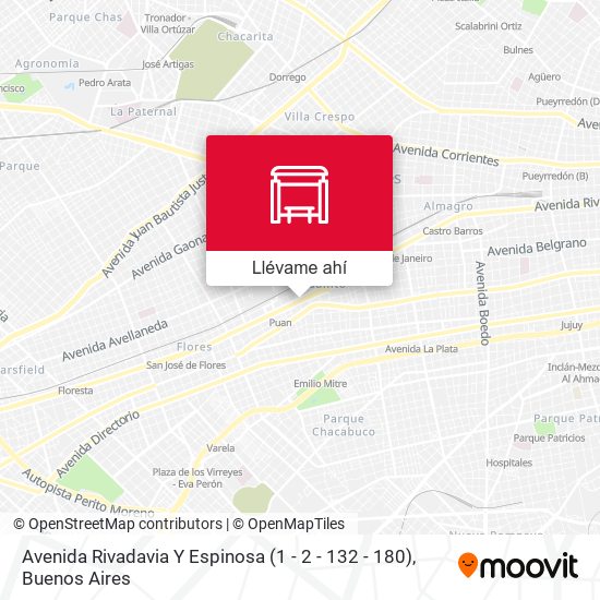 Mapa de Avenida Rivadavia Y Espinosa (1 - 2 - 132 - 180)