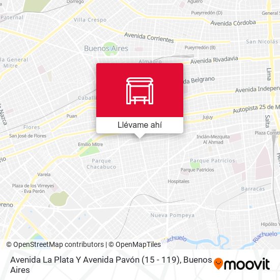 Mapa de Avenida La Plata Y Avenida Pavón (15 - 119)