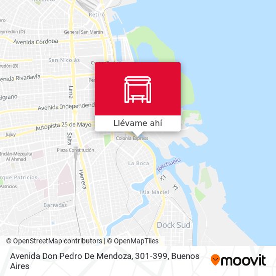 Mapa de Avenida Don Pedro De Mendoza, 301-399