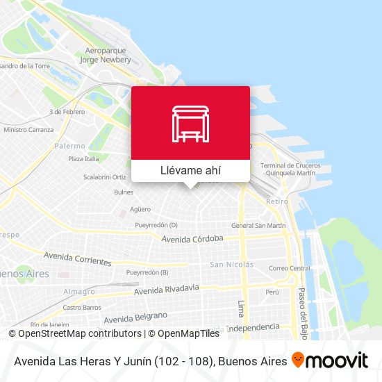 Mapa de Avenida Las Heras Y Junín (102 - 108)