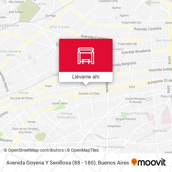Mapa de Avenida Goyena Y Senillosa (88 - 180)