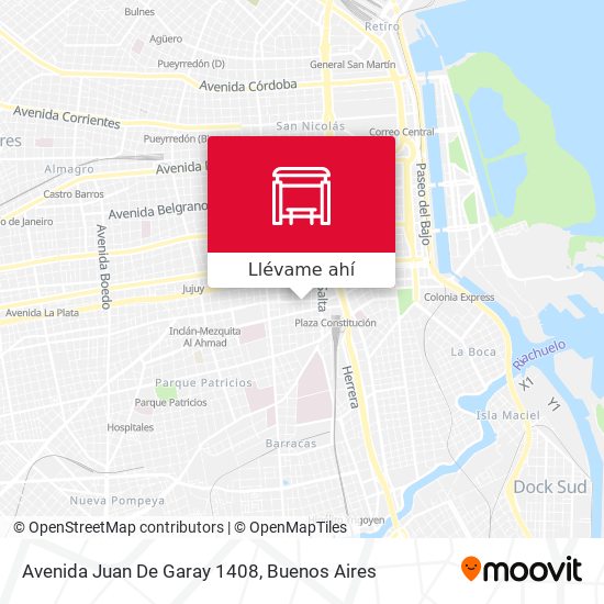 Mapa de Avenida Juan De Garay 1408