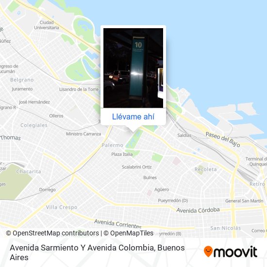 Mapa de Avenida Sarmiento Y Av. Colombia