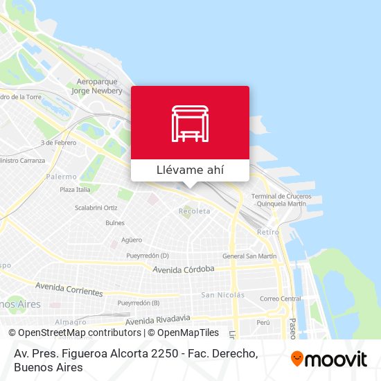 Mapa de Av. Pres. Figueroa Alcorta 2250 - Fac. Derecho