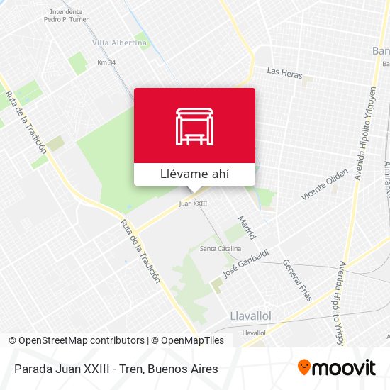 Mapa de Parada Juan XXIII - Tren