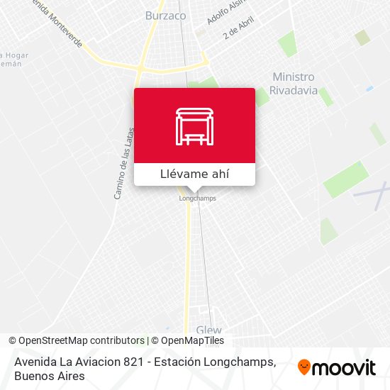 Mapa de Avenida La Aviacion 821 - Estación Longchamps