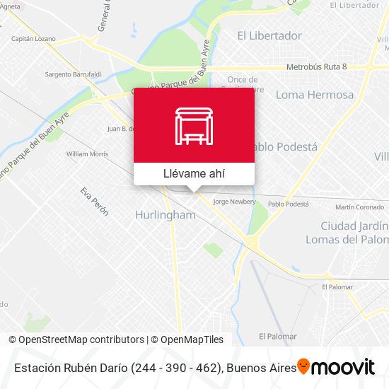 Mapa de Estación Rubén Darío (244 - 390 - 462)
