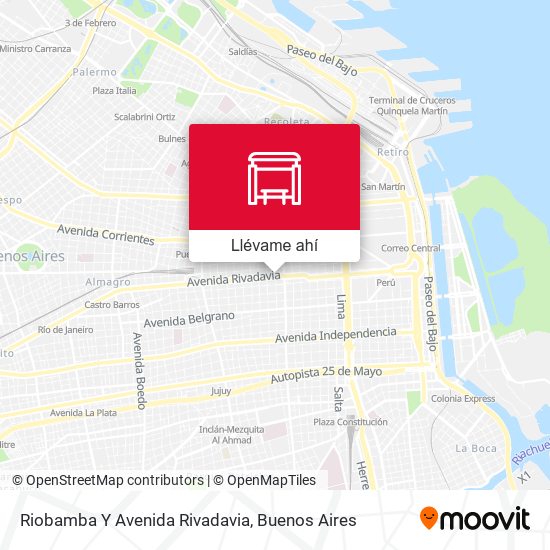 Mapa de Riobamba Y Avenida Rivadavia