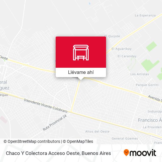 Chaco Y Colectora Acceso Oeste parada Rutas horarios y tarifas