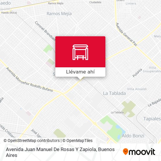 Mapa de Avenida Juan Manuel De Rosas Y Zapiola