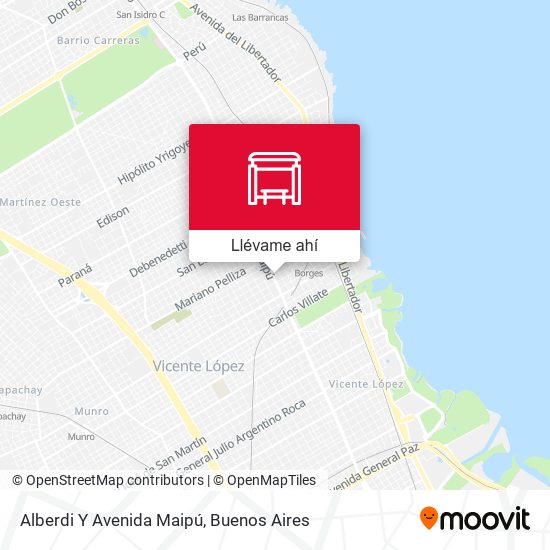 Mapa de Alberdi Y Avenida Maipú