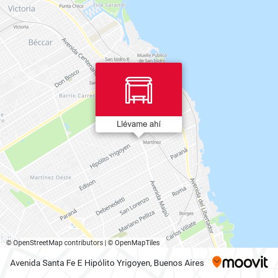 Mapa de Avenida Santa Fe E Hipólito Yrigoyen