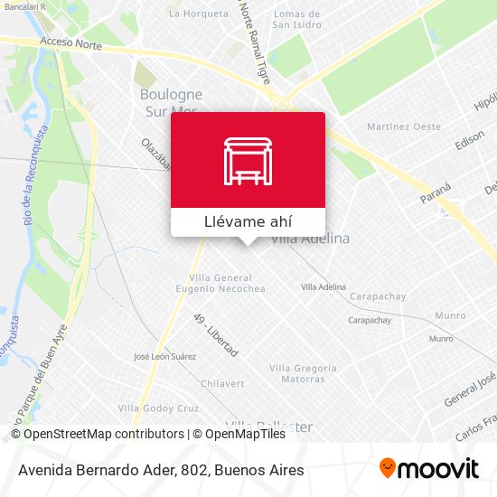 Mapa de Avenida Bernardo Ader, 802